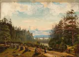 Julius Holck, Motiv fra Laurvigskanten, 1877, Olje på lerret