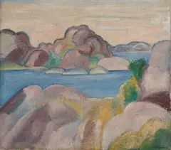 Otto Emil Johansen, Skjærgård, 1918, Olje på lerret