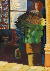 Guy Krohg, Grønnsakhandler, 1948, Olje på plate