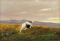 Eilert Mehl, Setter i stand ved to ryper, 1918, Olje på lerret