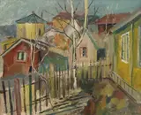 Christoffer Stixrud, Fra Enerhaugen, 1949, Olje på plate