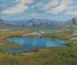 Torleiv Stadskleiv, Høyfjell med vann, Olje på lerret