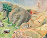 Per Krohg, Fra Hvaler, 1944, Olje på plate