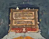 Ørnulf Opdahl, Sarkofag, 1977, Olje på lerret