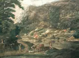 Heinrich August Grosch, Fra Tistedalen, Håndkolorert kobberstikk, lysmål