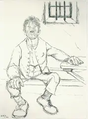Borghild Rud, Mann, 1968, Penn på papir, lysmål