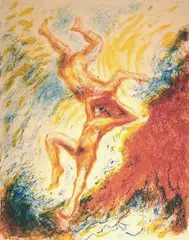 Eli Silseth, Svevende figurer, 1975, Litografi, lysmål