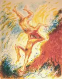 Eli Silseth, Svevende figurer, 1975, Litografi, lysmål