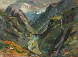 Johannes Vinjum, Fra Stalheim, Olje på plate