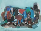 Jakob Weidemann, Landskap, 1956, Olje på lerret