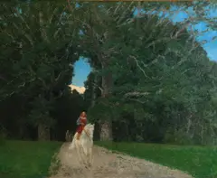 Otto Sinding, Prinsessen kommer ridende, Olje på lerret