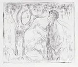 Edvard Munch, Livet, Radering trykket i svart på tykt hvitt papir