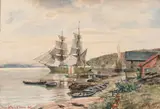 Nils Hansteen, Seilskute i havn