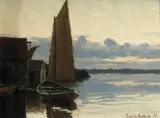 Lauritz Haaland, Seilbåt ved havn