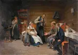 Nils Bergslien, Et frieri, Olje på lerret