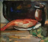 Gert Jynge, Stilleben med uer, 1926, Olje på lerret