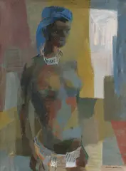 Sverre Hjertsen, Negresse, 1958, Olje på lerret