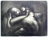 Odd Nerdrum, Omfavnelsen, Litografi, lysmål
