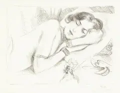 Henri Matisse, Sovende, Litografi