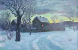 Otto Hennig, Kald vinteraften, Olje på lerret