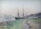 Nils Hansteen, Seilskute i havn
