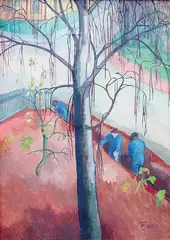 Fredrik Wilhelm Jacobsen, Gatearbeidere, 1925, Olje på lerret