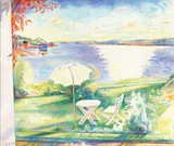 Fra Rønnes by Arne Kavli, Olje på lerret, sold Jun 2003