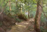Marie Tannæs, Skogsti, 1890, Olje på lerret