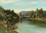 Johan Herman Wedel Anker, Fra Simoa paa Modum, 1894, Olje på lerret