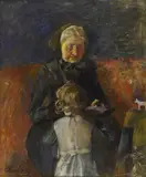 Christian Krohg, Marie Krohg klipper ut dyr for Per