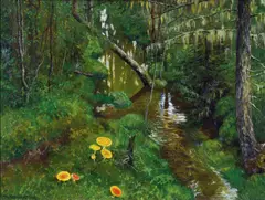 Theodor Kittelsen, Bækken, 1897, Olje på lerret