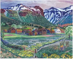 Nikolai Astrup, Soleienatt, Fargetresnitt med håndkolorering, lysmål