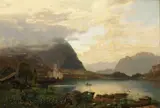 Niels Bjørnsen Møller, Fra Thunersjøen i Sveits, Olje på lerret