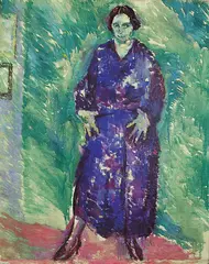 Ludvig Karsten, Portrett av Fru Inger Magnussen, 1921, Olje på lerret