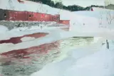 Frits Thaulow, Inntrykk fra sne, Fargeradering med håndkolorering