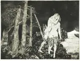 Sigurd Winge, Naken II, 1956, Radering, lysmål