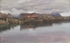 Ole Juul, Fiskevær, Olje på lerret