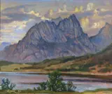 Karl Erik Harr, August måned, 1980, Olje på lerret