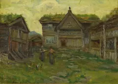Marie Hauge, Fra Vågå, 1927, Olje på lerret
