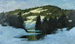 Tore Juell, Vintermorgen, Olje på plate