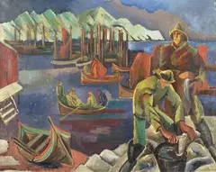 Axel Revold, Fiskere, Olje på lerret