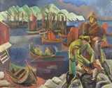 Axel Revold, Fiskere, Olje på lerret