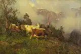 Anders Askevold, Hjem fra fjeldet, 1877, Olje på lerret