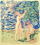 Edvard Munch, Nøytralien, Fargelitografi trykket i fem farger på