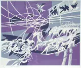 Arne Ekeland, Komposisjon med figurer, Serigrafi, lysmål