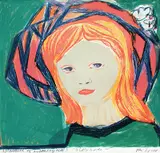 Pikehode by Kai Fjell, Silketrykk og pastell, lysmål, sold Aug 2002