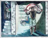 Per Krohg, Slakter, 1947, Litografi, lysmål
