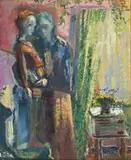 Joronn Sitje, Bedstemor og Bitte, Olje på plate