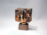 Boge Berg, Abstrakt bronse, 1969, Bronse på plint av tre
