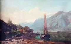 Christian Rummelhoff, Fra Sørfjorden i Hardanger, Olje på lerret